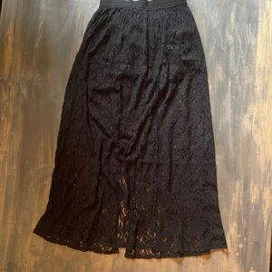 Miss Me Black Lace A-Line Skirt